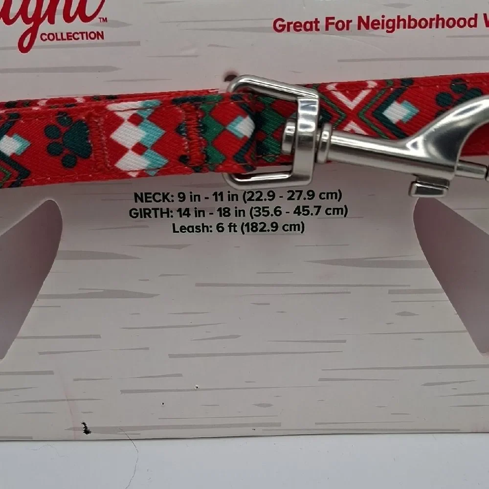 Cat Leash Red Atzec Holiday Leash